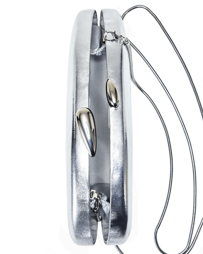 ANGIE CLUTCH BAG - SILVER METALLIC-Handbags-Billini-Billini