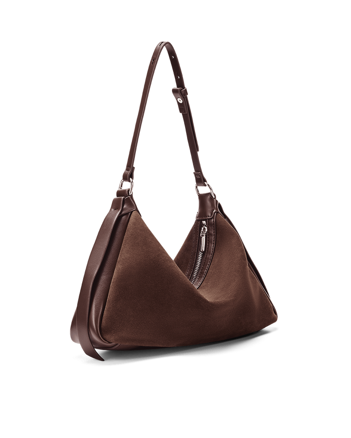 ANINE SHOULDER BAG - MAHOGANY SUEDE-Handbags-Billini-Billini