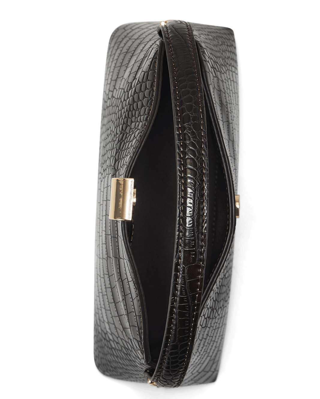 ANNALISE HANDLE BAG - DARK CACAO CROC-Handbags-Billini-Billini