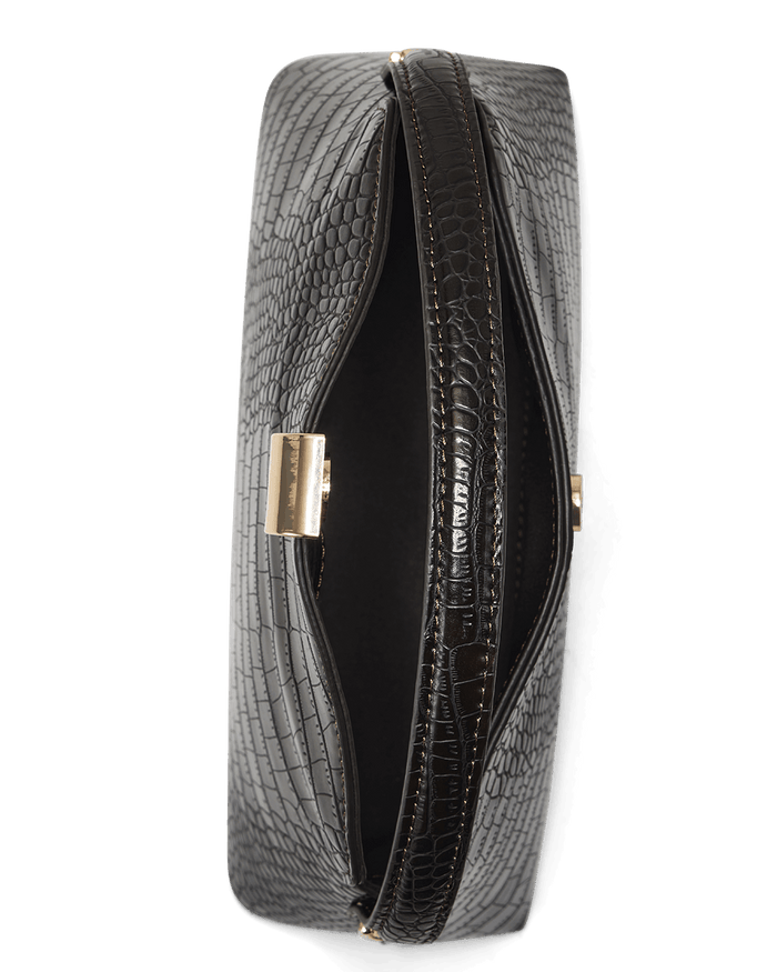 ANNALISE HANDLE BAG - DARK CACAO CROC-Handbags-Billini-Billini