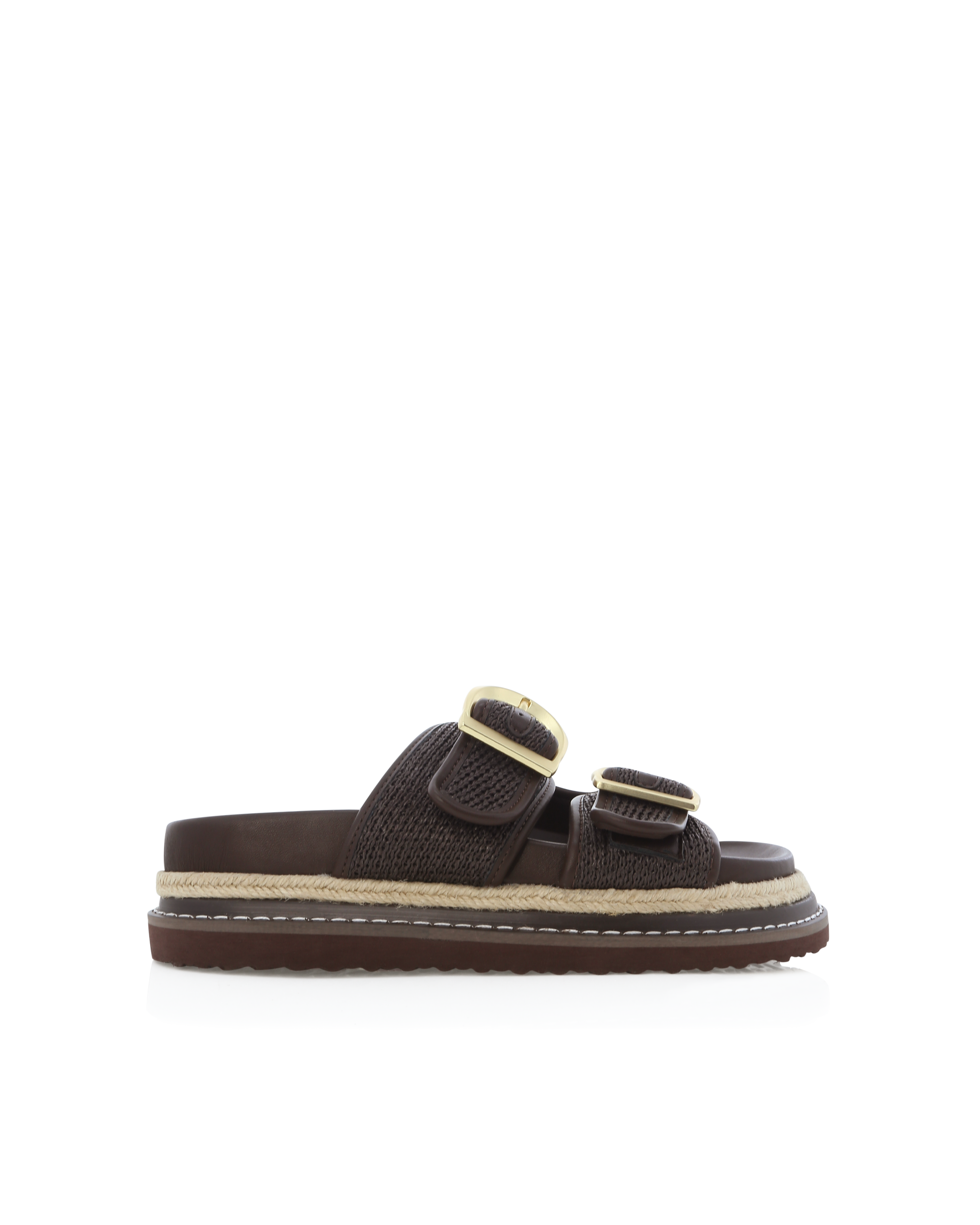 ANORA - CHOCOLATE RAFFIA-Sandals-Billini-Billini