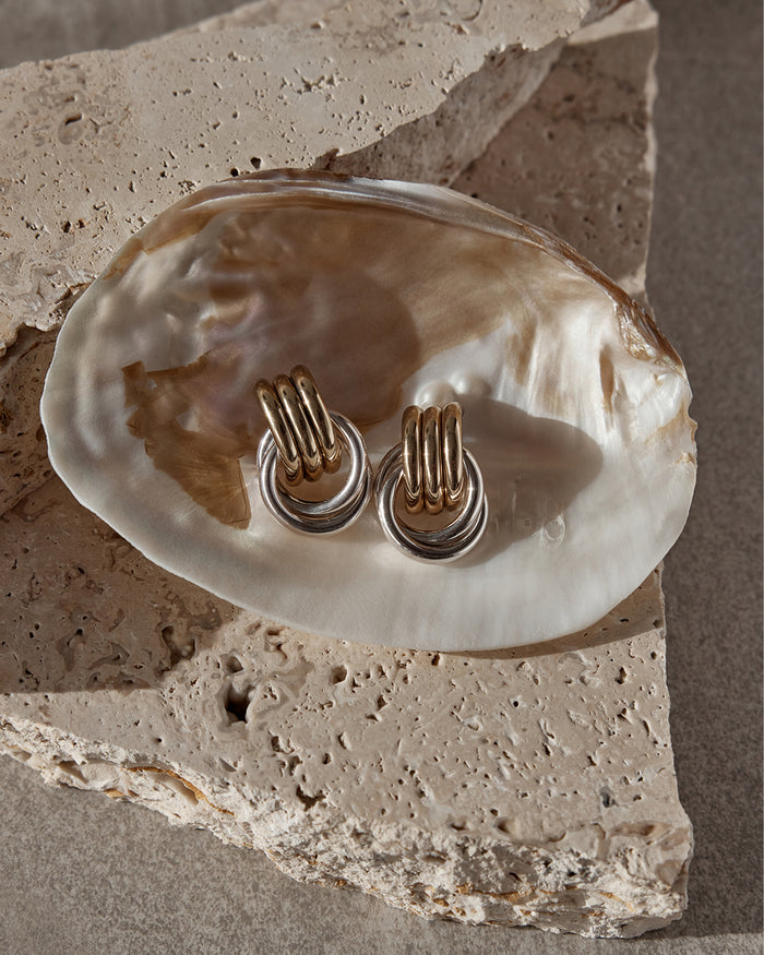 ANTHE EARRING - GOLD-SILVER-JEWELLERY-Billini-O/S-Billini