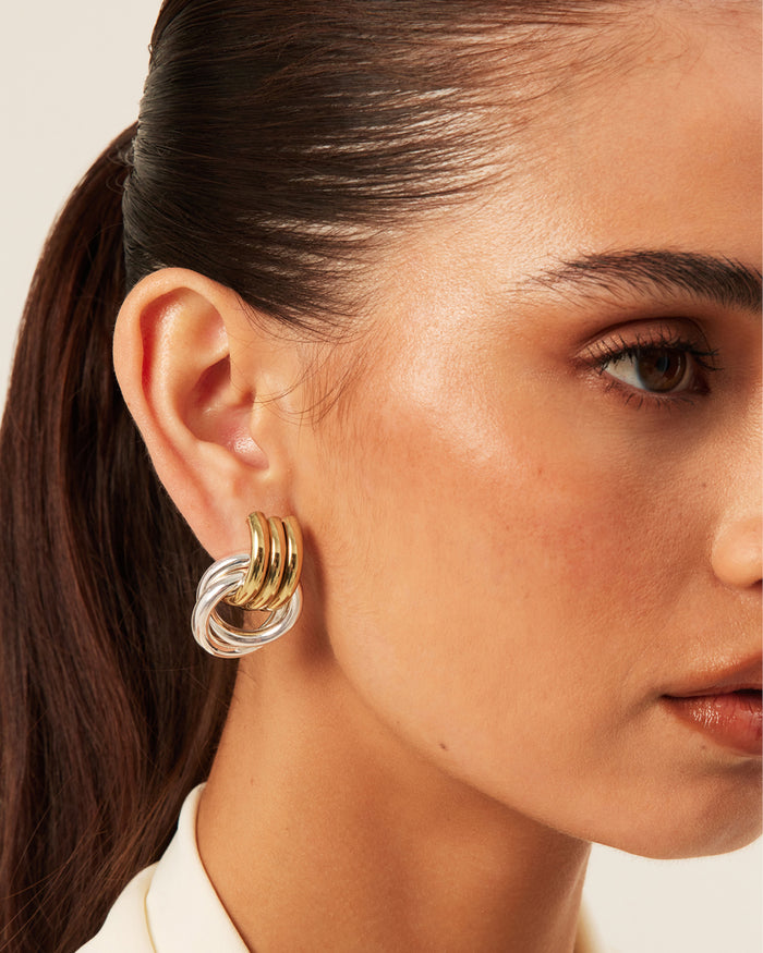 ANTHE EARRING - GOLD-SILVER-JEWELLERY-Billini-O/S-Billini