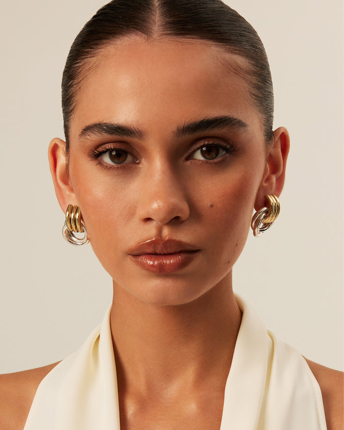ANTHE EARRING - GOLD-SILVER-JEWELLERY-Billini-O/S-Billini