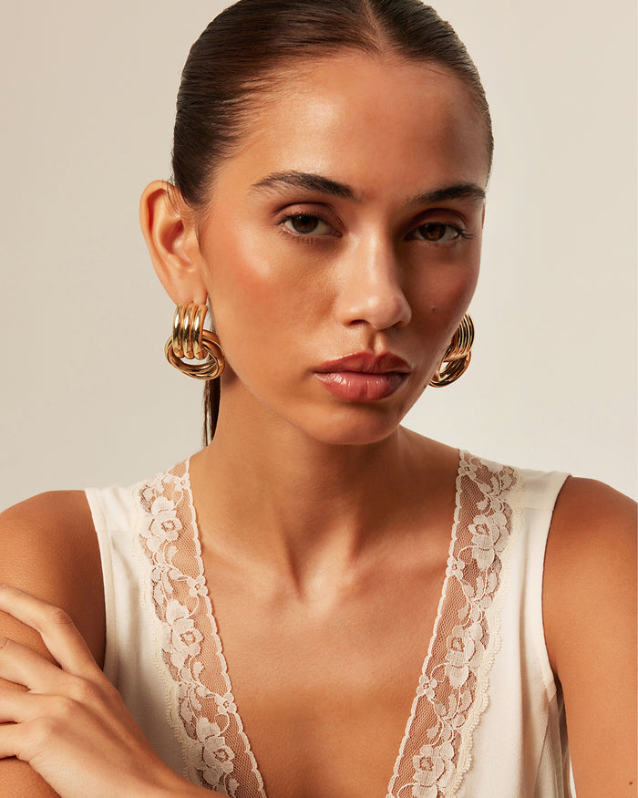 ANTHE LARGE EARRINGS - GOLD-JEWELLERY-Billini-Billini
