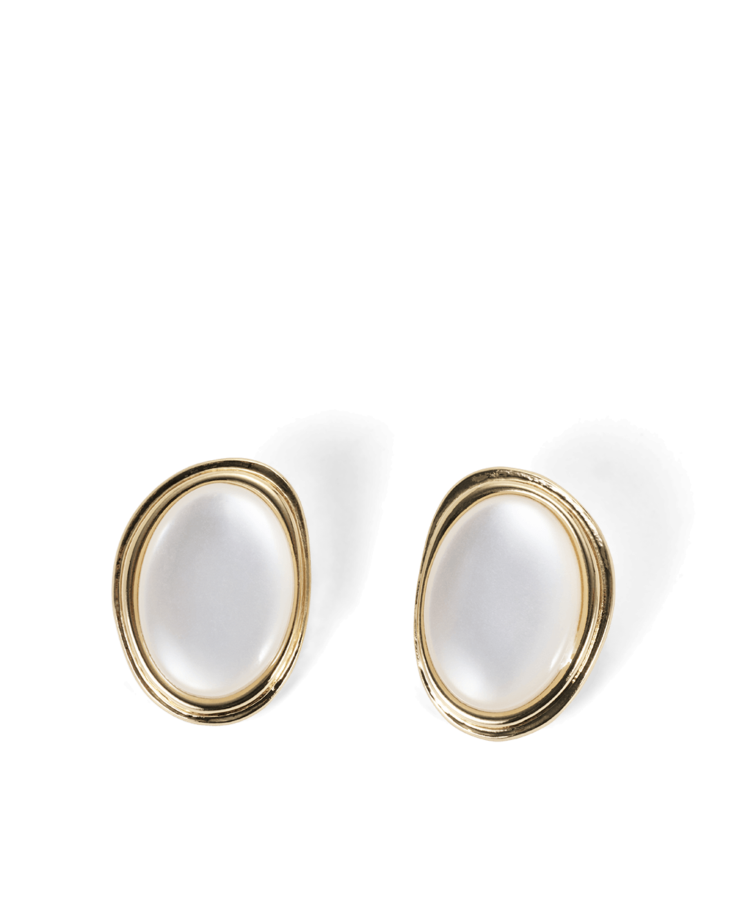 ANYA EARRINGS - GOLD WHITE-RESIN-JEWELLERY-Billini-Billini