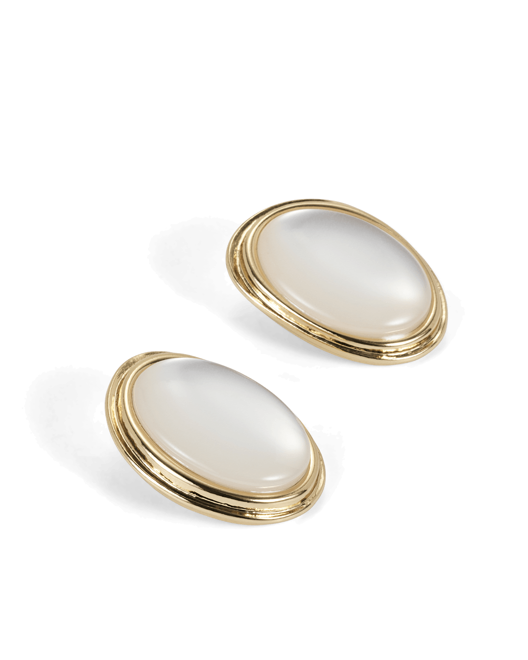 ANYA EARRINGS - GOLD WHITE-RESIN-JEWELLERY-Billini-Billini