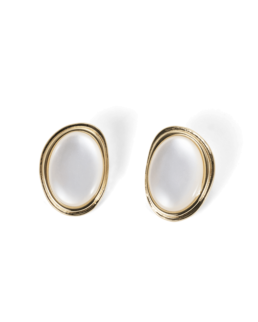 ANYA EARRINGS - GOLD WHITE-RESIN-JEWELLERY-Billini-Billini