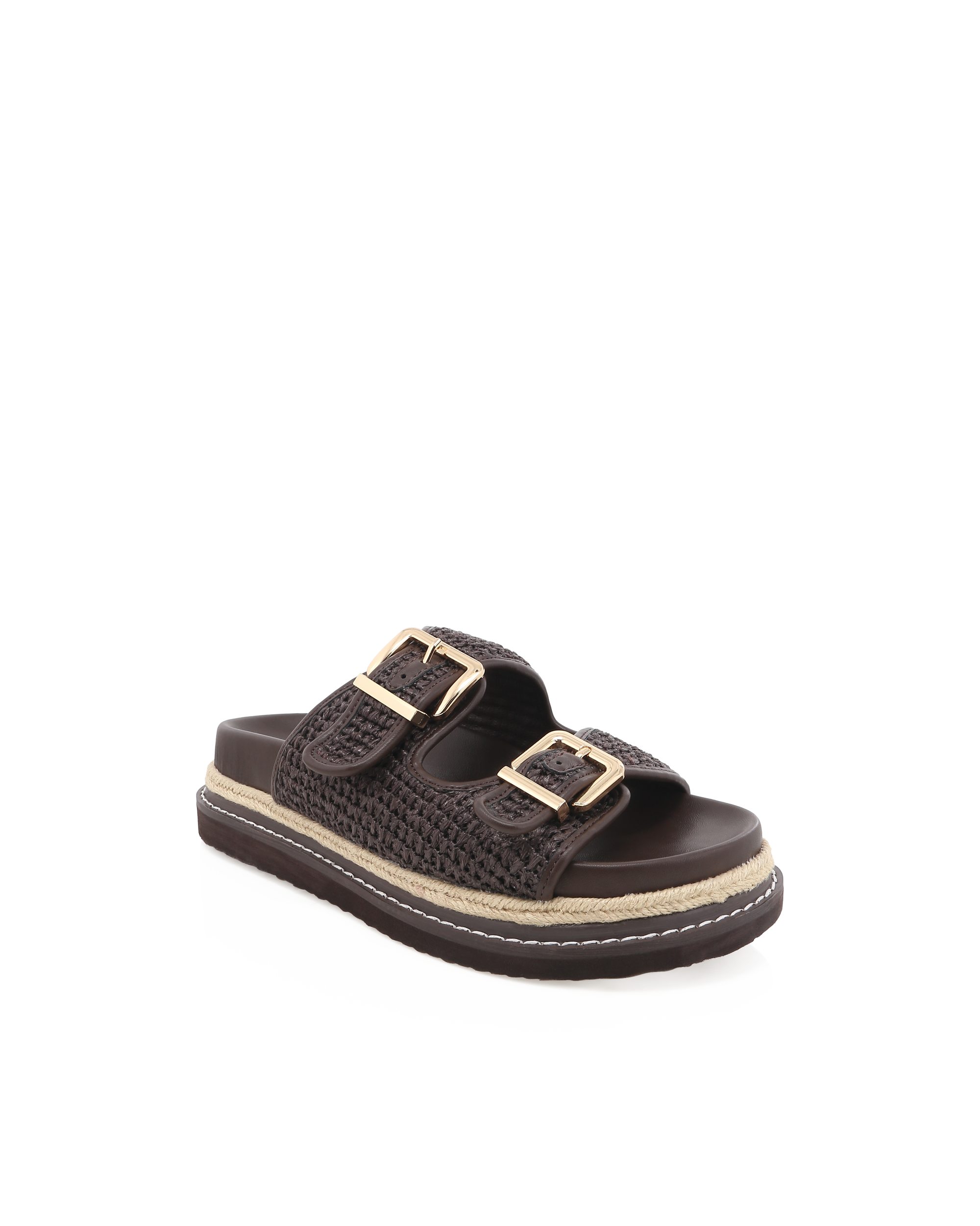 APPLE - CHOCOLATE RAFFIA-Sandals-Billini-Billini