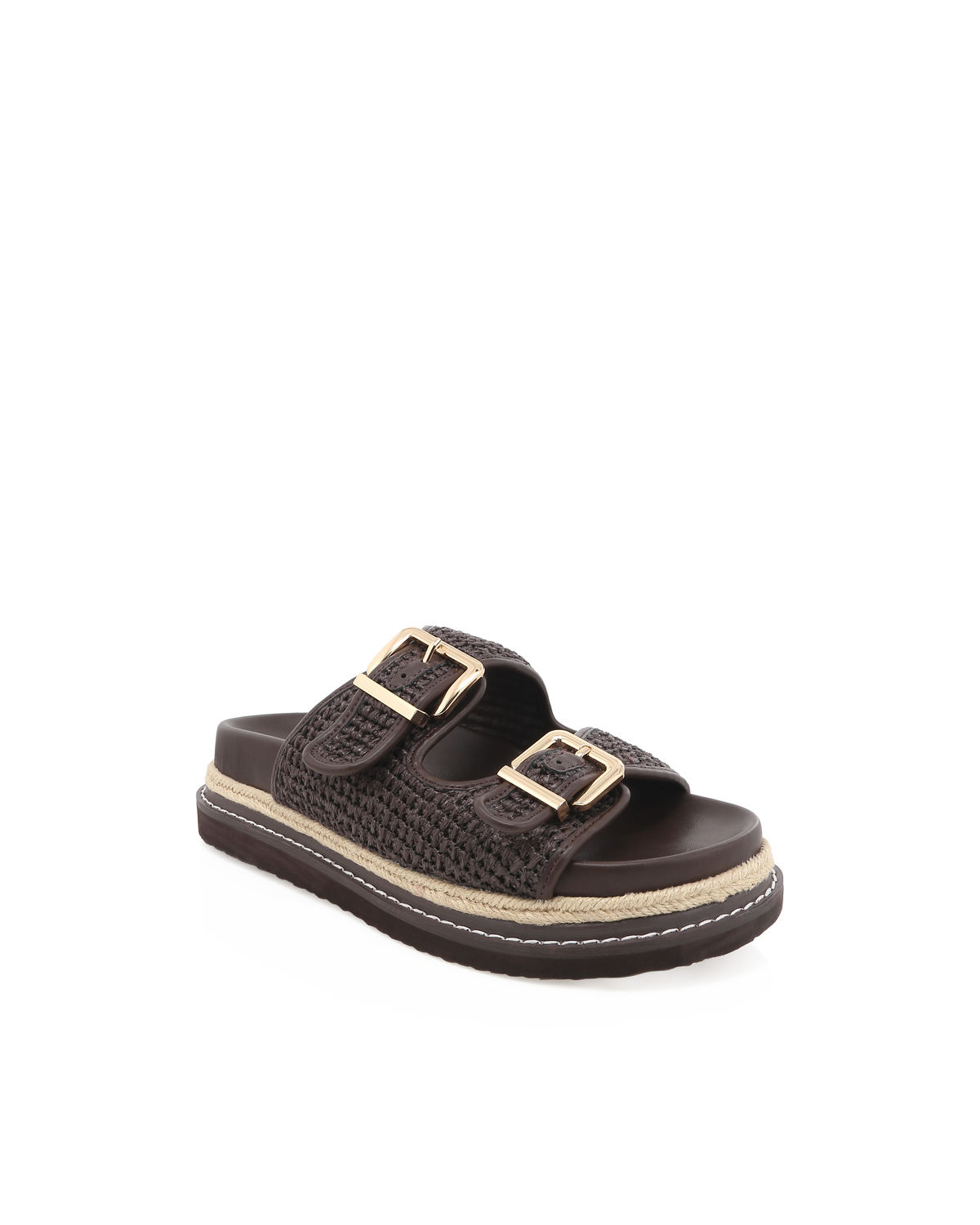APPLE - CHOCOLATE RAFFIA-Sandals-Billini-Billini