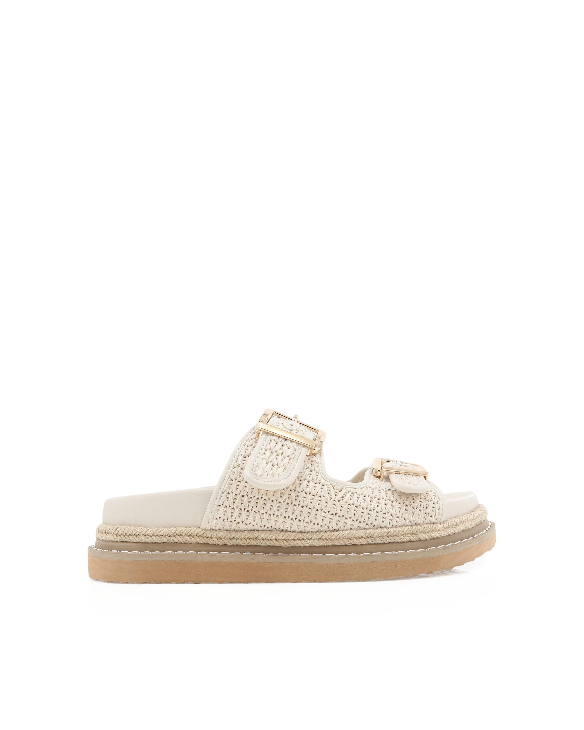 APPLE - CREAM RAFFIA-Sandals-Billini-Billini