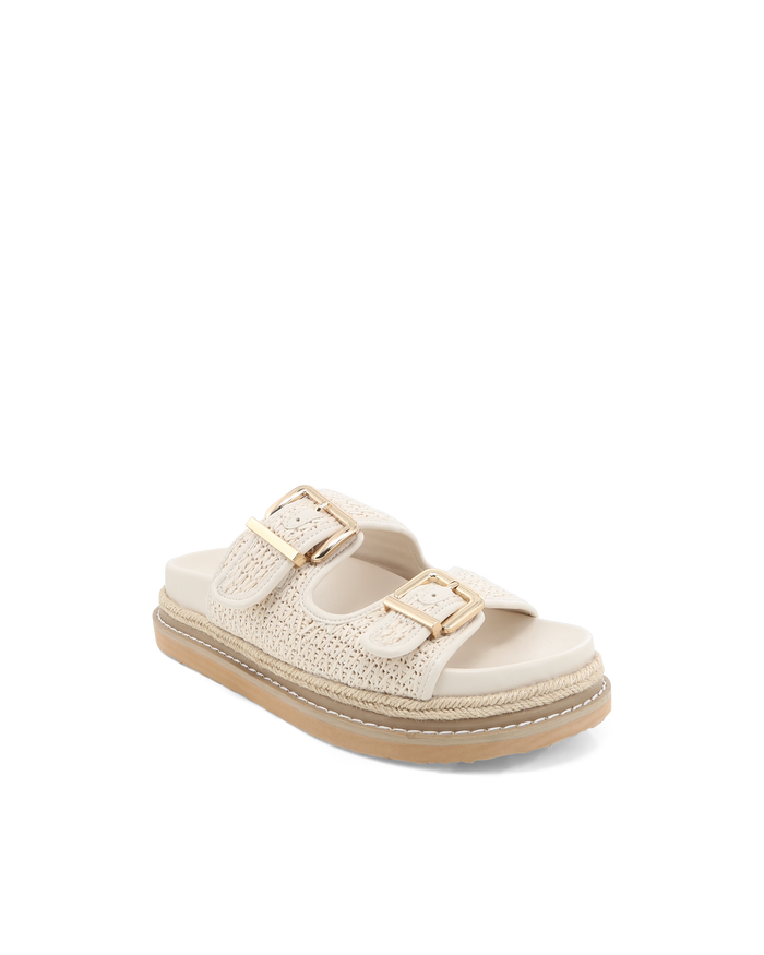 APPLE - CREAM RAFFIA-Sandals-Billini-Billini