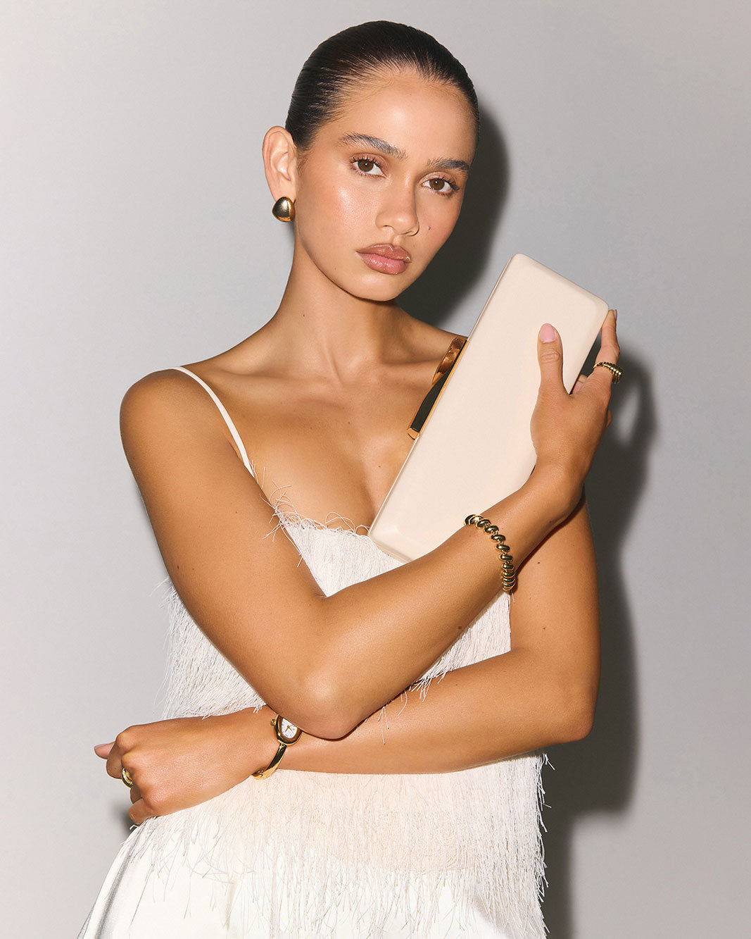 APRIL CLUTCH - BONE-Handbags-Billini-Billini