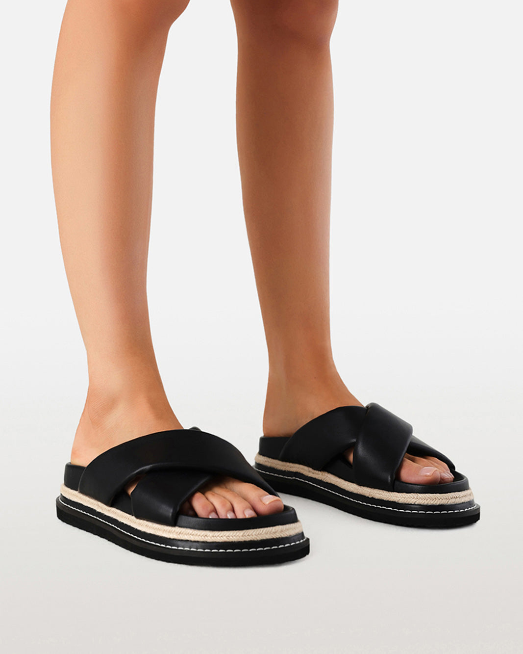 ARABEL WIDE FIT - BLACK-Sandals-Billini-Billini