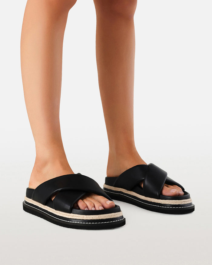 ARABEL WIDE FIT - BLACK-Sandals-Billini-Billini