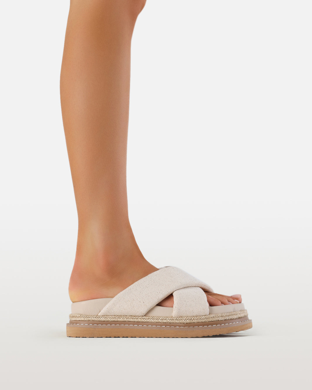 ARABEL - WHEAT LINEN-Sandals-Billini-Billini