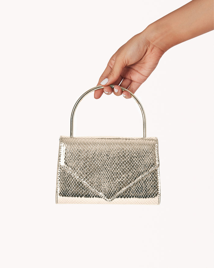 ASTON HANDLE BAG - GOLD SCALE-Handbags-Billini-Billini