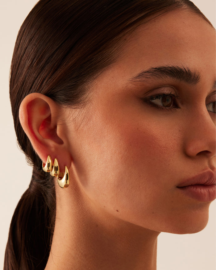 AVENA EARRING PACK GOLD PLATED 18K