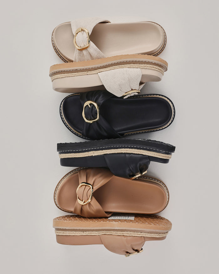 AYDEN - WHEAT LINEN-Sandals-Billini-Billini