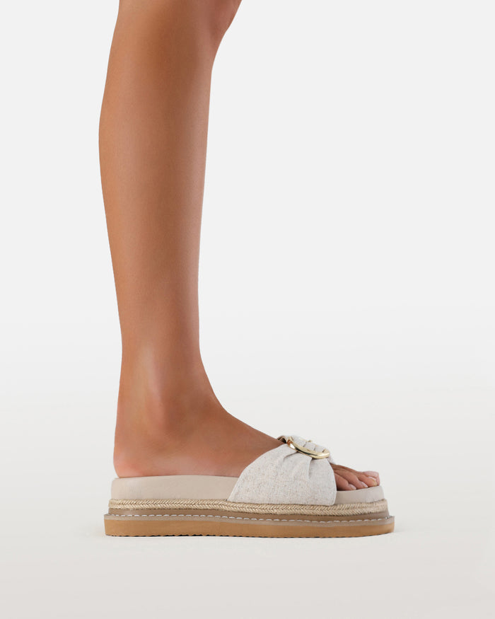 AYDEN - WHEAT LINEN-Sandals-Billini-Billini