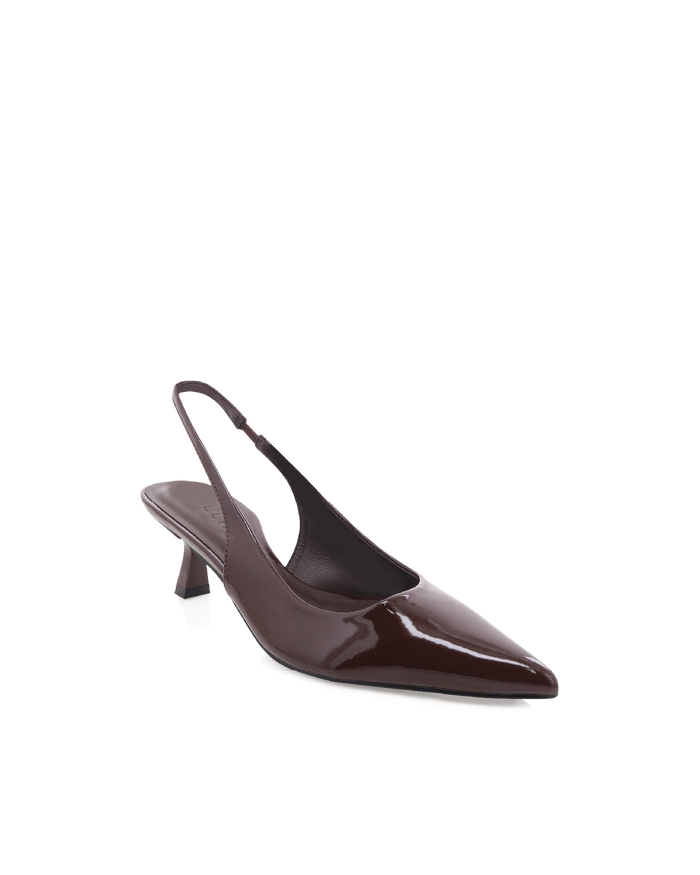 AYLA - CHOCOLATE PATENT-PUMPS-Billini-Billini