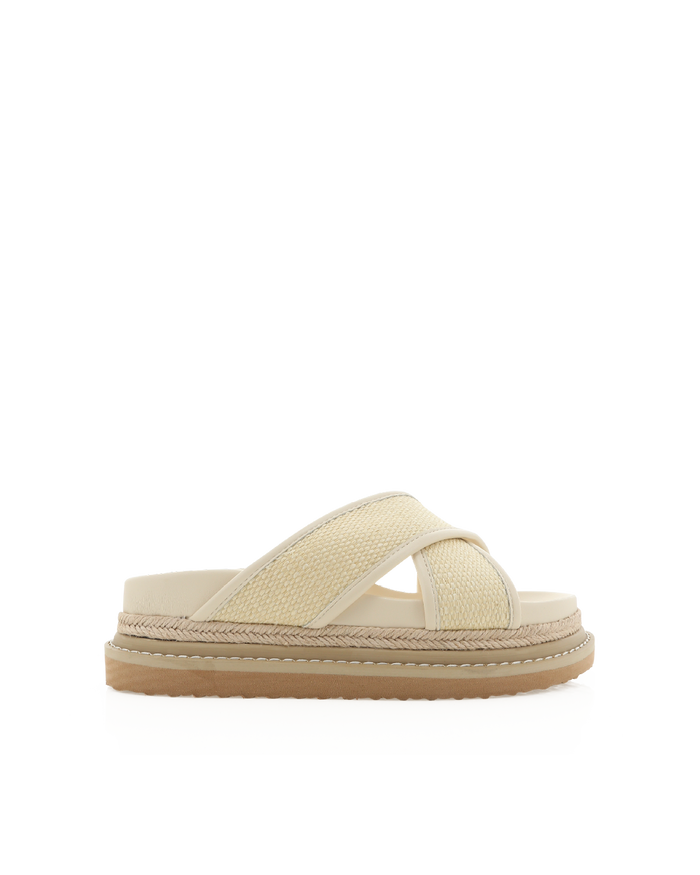 AYSHA - CREAM RAFFIA-Sandals-Billini-Billini
