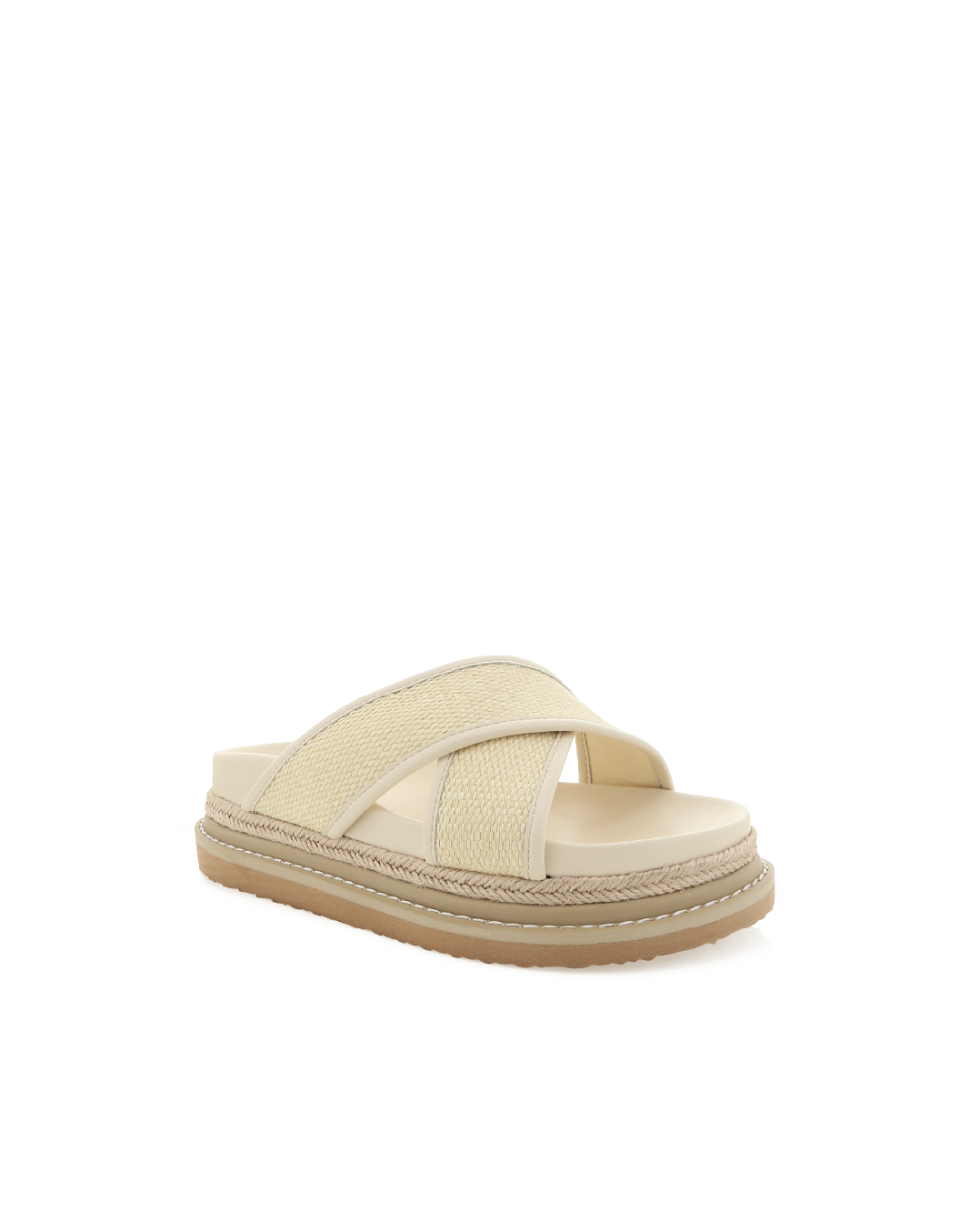 AYSHA - CREAM RAFFIA-Sandals-Billini-Billini