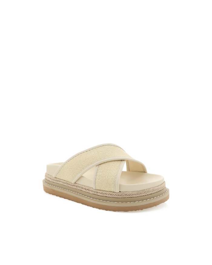 AYSHA - CREAM RAFFIA-Sandals-Billini-Billini