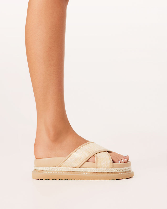 AYSHA - NATURAL RAFFIA-CLAY-Sandals-Billini-Billini