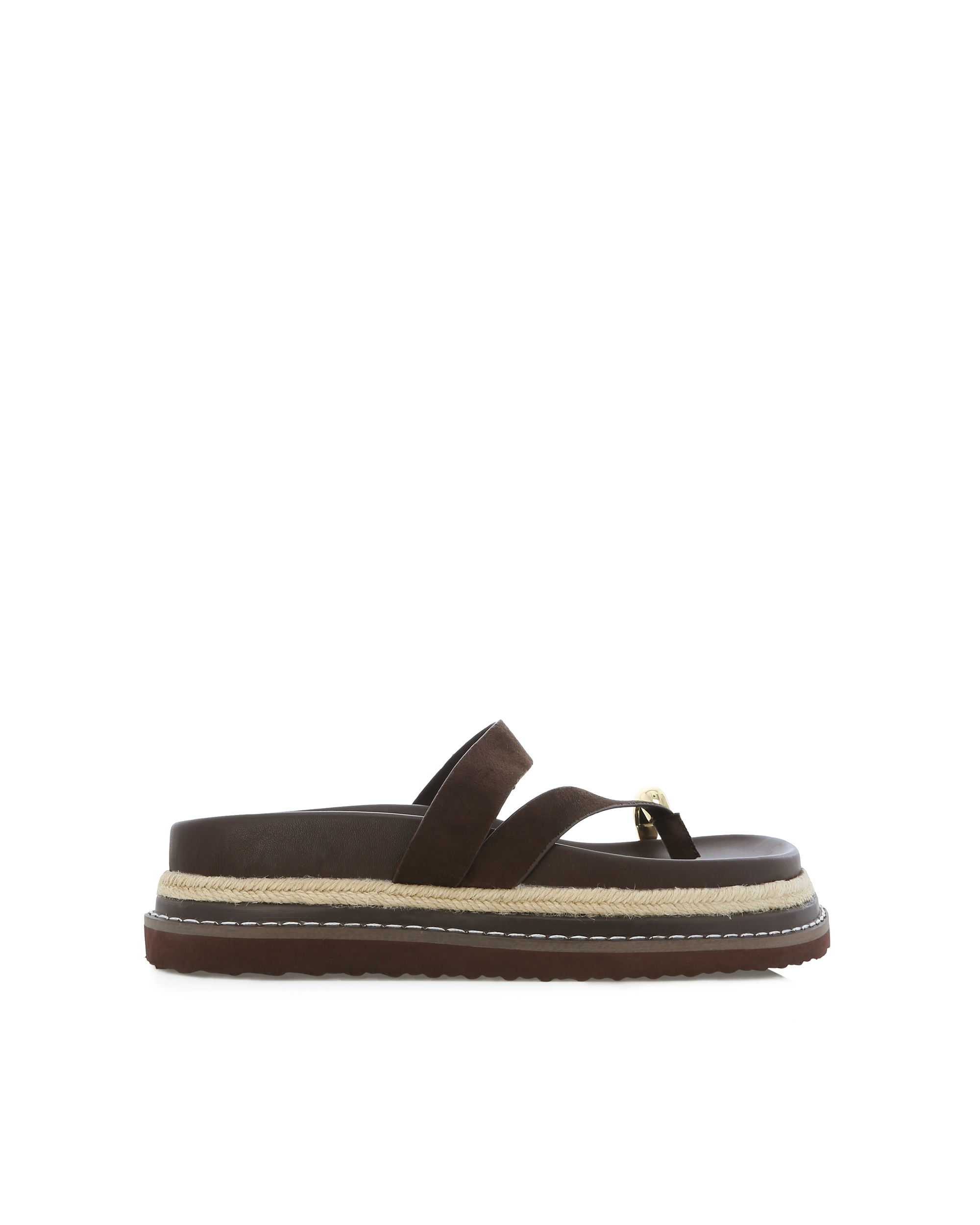 AZIRA - DARK CACAO SUEDE-Sandals-Billini-Billini