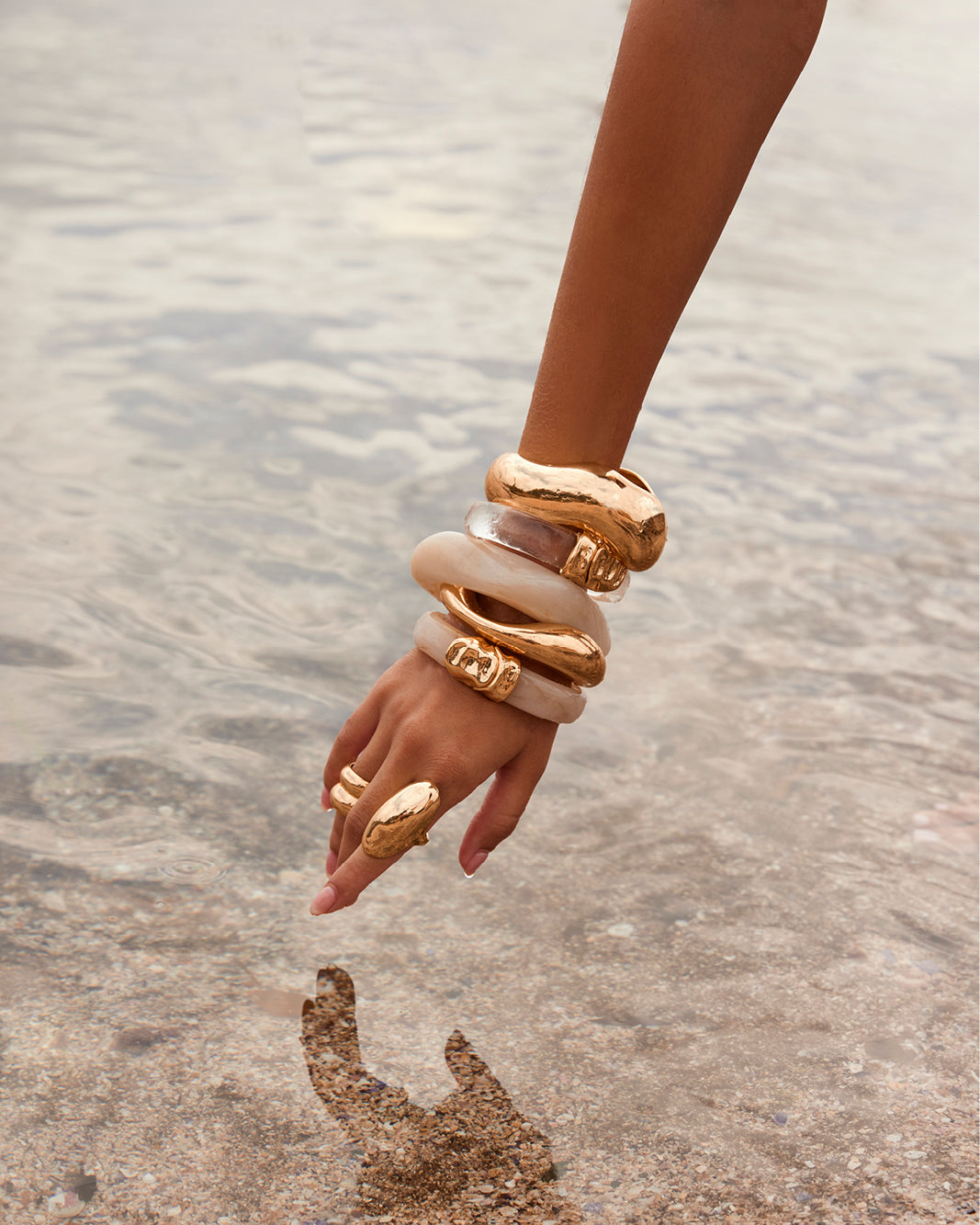 MIRA BANGLE - CREAM TORT-JEWELLERY-Billini-O/S-Billini