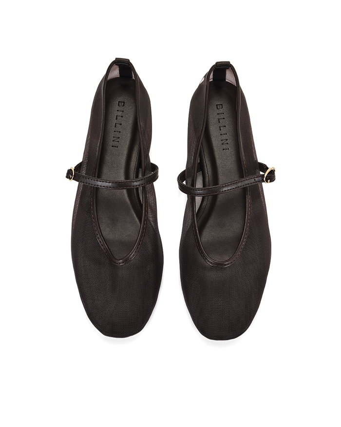 BEATRIZ - CHOCOLATE MESH-Flats-Billini-Billini