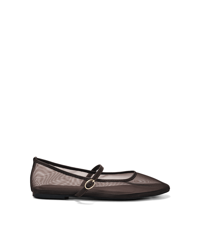 BEATRIZ - CHOCOLATE MESH-Flats-Billini-Billini