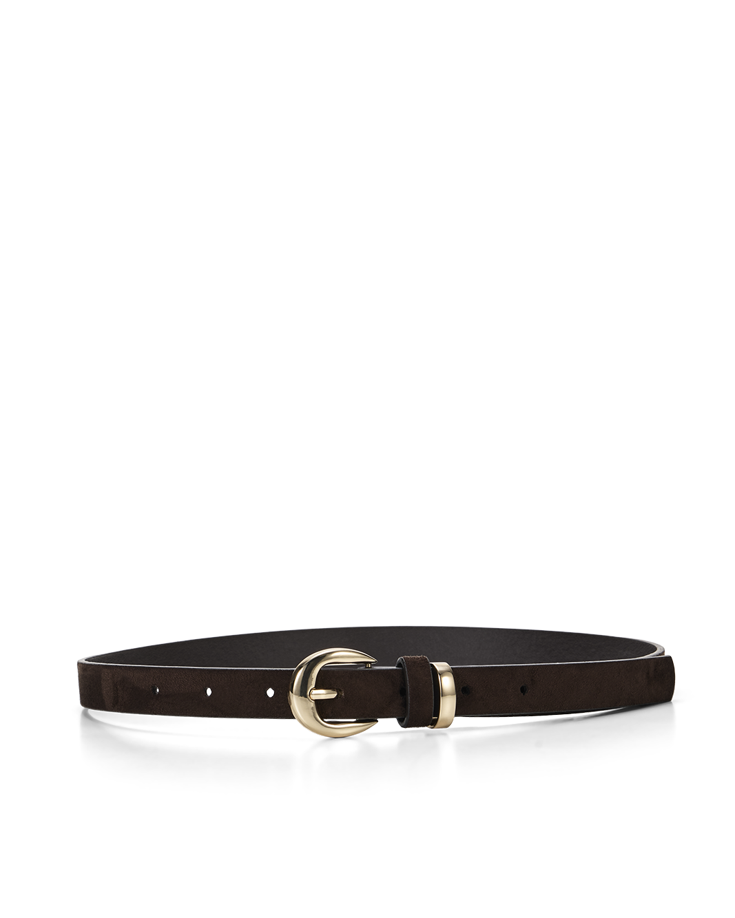 BELLA BELT - DARK CACAO SUEDE-GOLD-BELTS-Billini-Billini