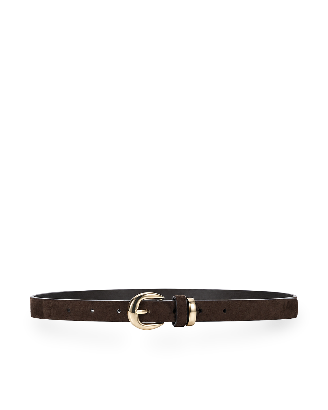 BELLA BELT - DARK CACAO SUEDE-GOLD-BELTS-Billini-Billini