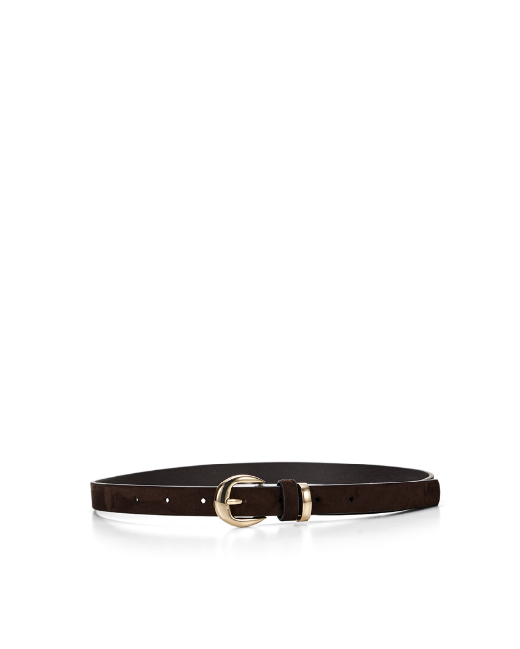 BELLA BELT - DARK CACAO SUEDE-GOLD-BELTS-Billini-Billini
