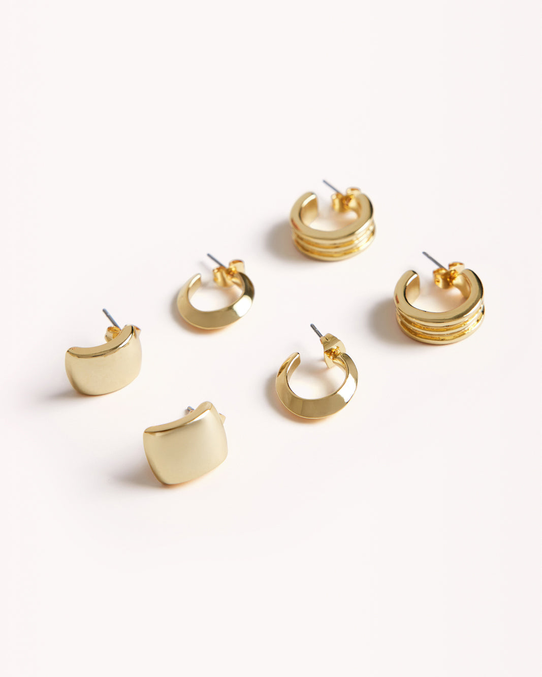 BELLE 3 PACK EARRINGS - GOLD PLATED 18K-JEWELLERY-Billini-Billini