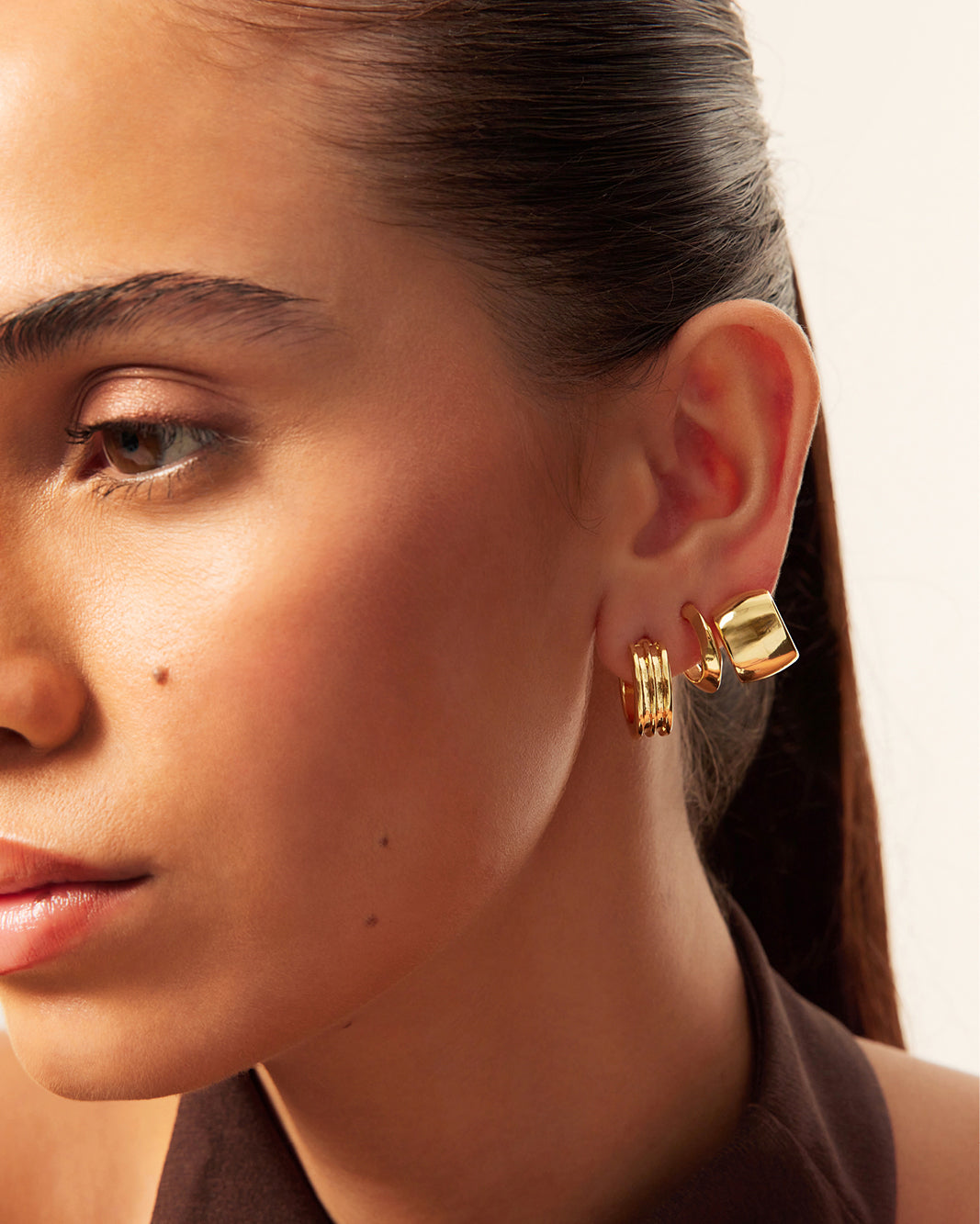 BELLE 3 PACK EARRINGS - GOLD PLATED 18K-JEWELLERY-Billini-Billini