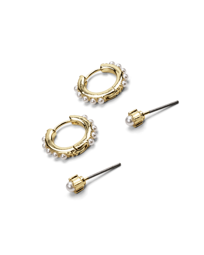 BESS EARRING 2 PK - GOLD PLATED 18K-JEWELLERY-Billini-Billini