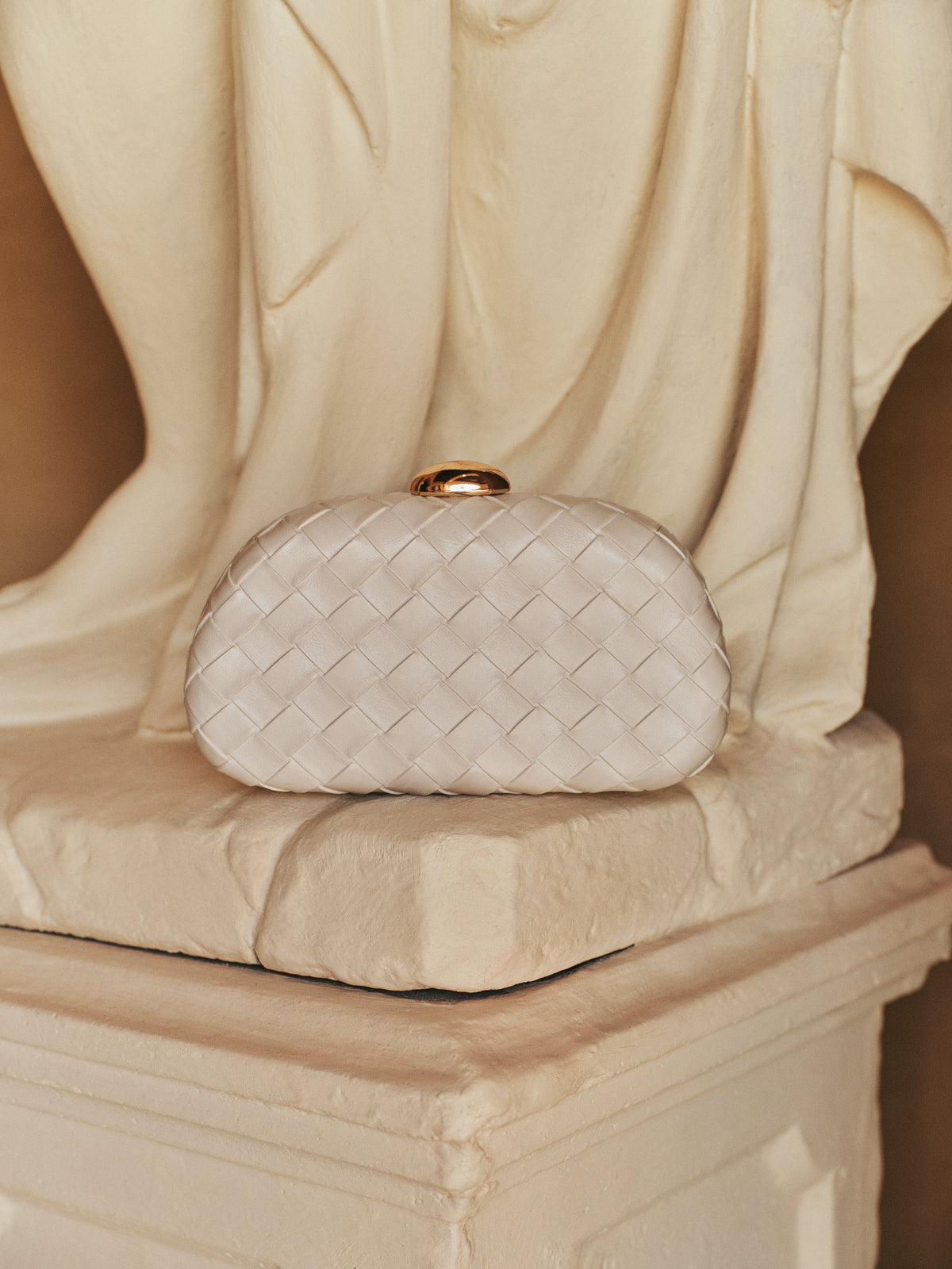 BRIAR CLUTCH BAG - WHITE-GOLD-Handbags-Billini-Billini