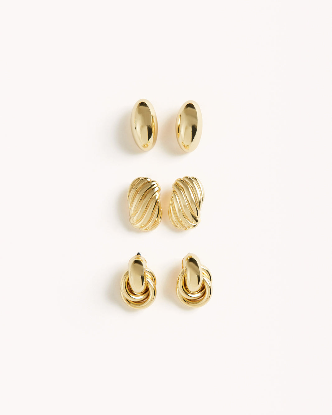 BRIELLE EARRINGS 3 PACK - GOLD PLATED 18K-JEWELLERY-Billini-O/S-Billini