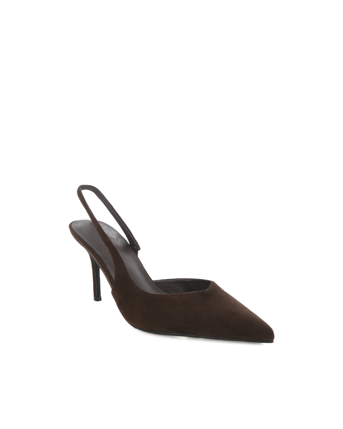 BRONNIE - DARK CACAO SUEDE-PUMPS-Billini-Billini