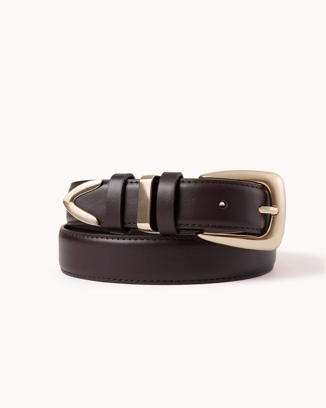 BRYNLEE BELT - DARK CACAO-GOLD-BELTS-Billini-Billini