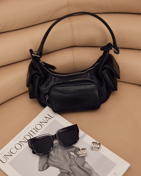 CARMEN SHOULDER BAG - BLACK-Handbags-Billini-O/S-Billini
