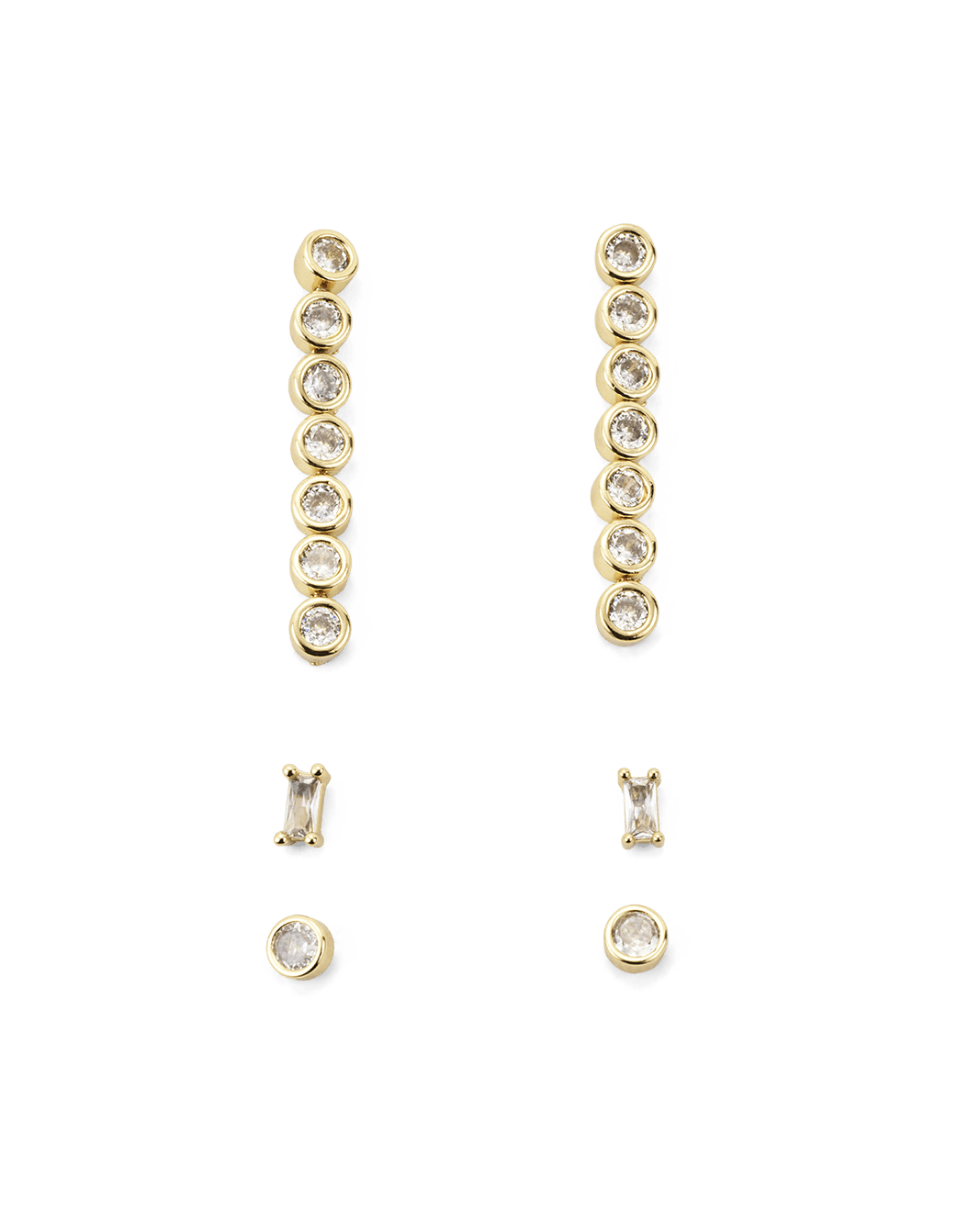 CARRIS EARRING 3 PACK - GOLD PLATED 18K-JEWELLERY-Billini-Billini