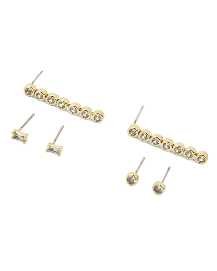 CARRIS EARRING 3 PACK - GOLD PLATED 18K-JEWELLERY-Billini-Billini