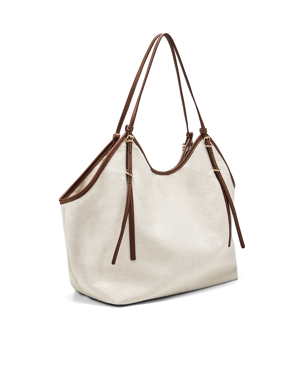 CASSANDRA SHOULDER BAG - CREAM LINEN-TAN-Handbags-Billini-Billini