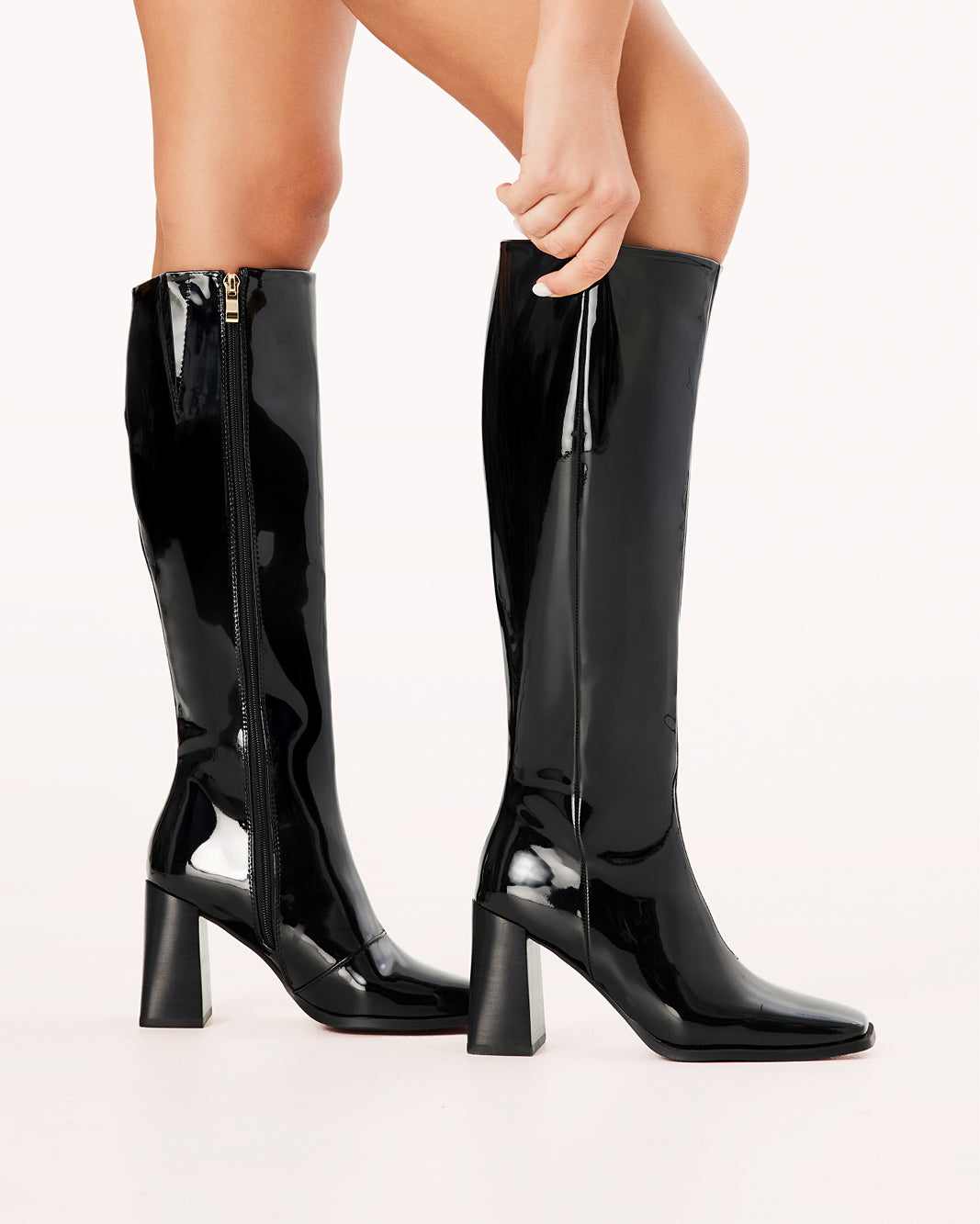 CASTON - BLACK PATENT-Boots-Billini-Billini
