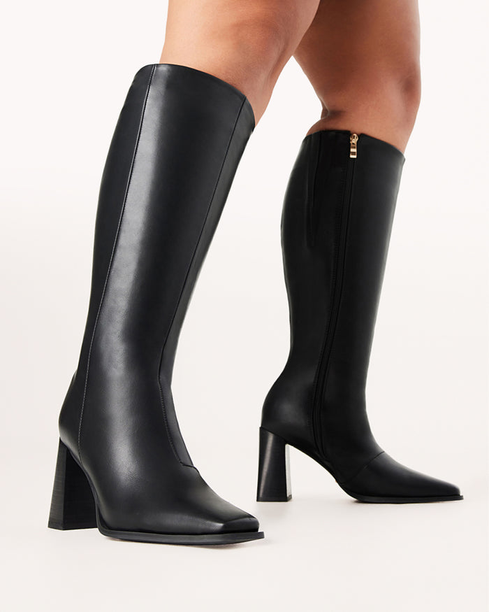 CASTON EXTENDED CURVE - BLACK-Boots-Billini-Billini
