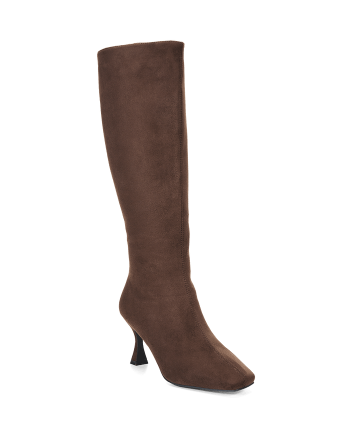 CORBIN EXTENDED CURVE - DARK CACAO SUEDE-Boots-Billini-Billini